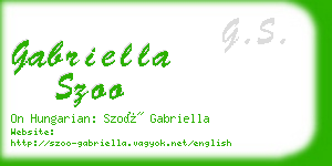 gabriella szoo business card